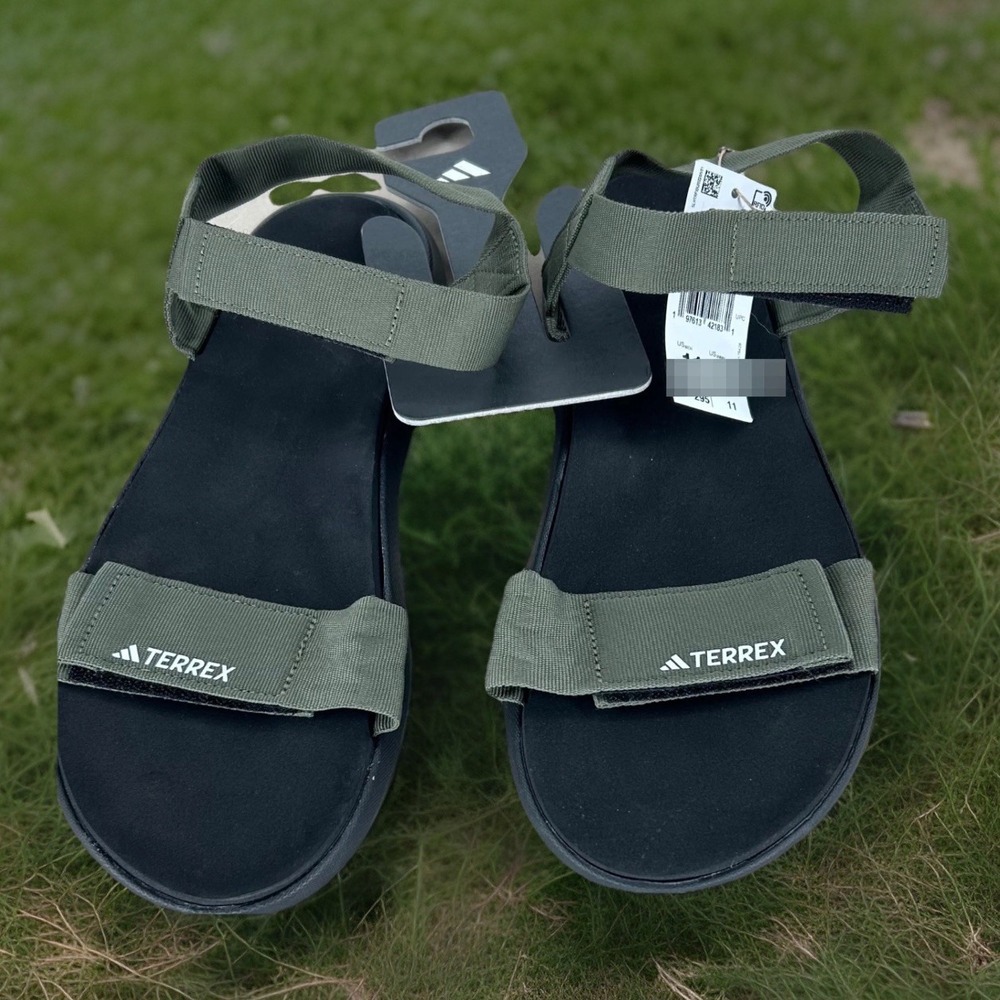 Mens Sporty Hiking Sandals Silver Green Black Terrex Hydroterra L Adidas 8/9